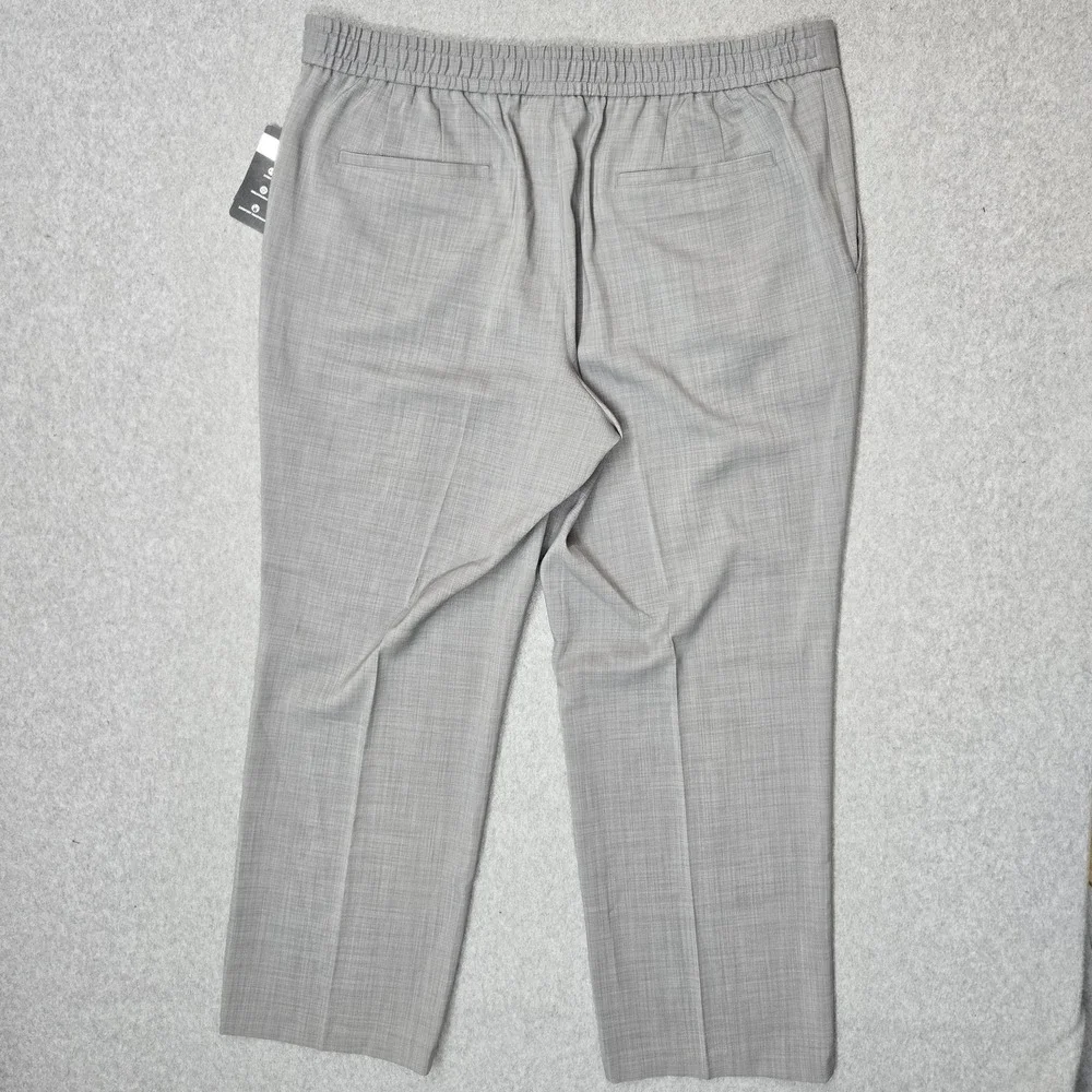 Alfani Men Pants 40W 30L Grey Dress Pants ALFATECH Zipper Button Relaxed 30